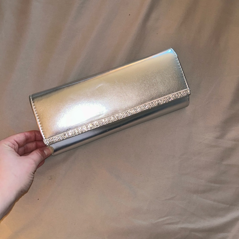 Silver Aldo Clutch